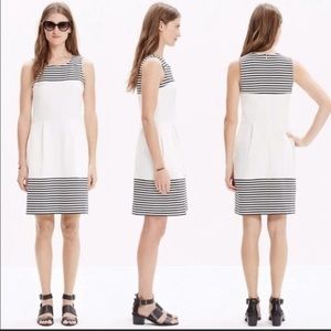 Madewell Verse Dress in black and white stripe